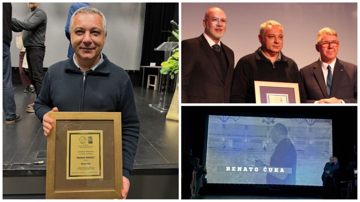 Renato Čuka s priznanjem “Franjo Punčec”