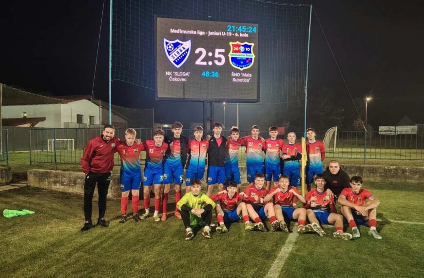 Juniori NŠO-a Mala Subotica su u sjajnom nizu, pobijedili su i Međimurje